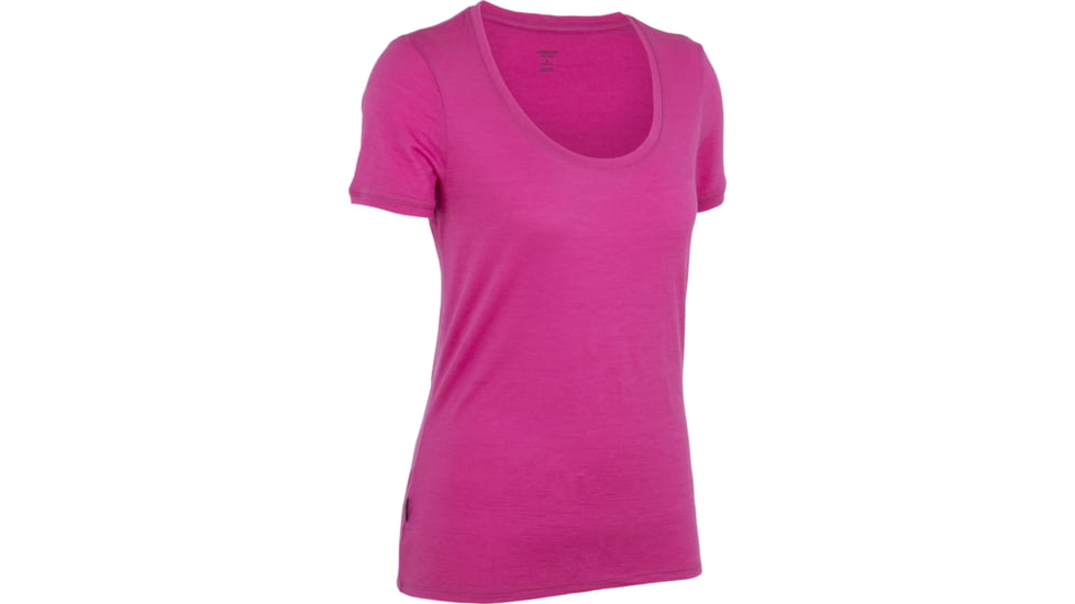 Icebreaker Tech Short Sleeve Scoop Shirt - Women's-Magenta-Large