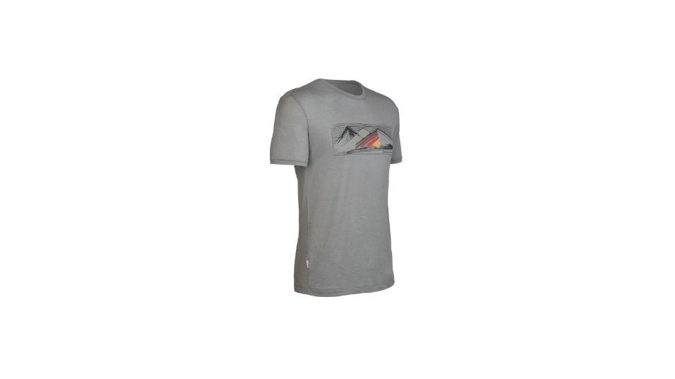 Icebreaker Tech T Lite Highland Short Sleeve Shirt - Men's-Fossil-Large