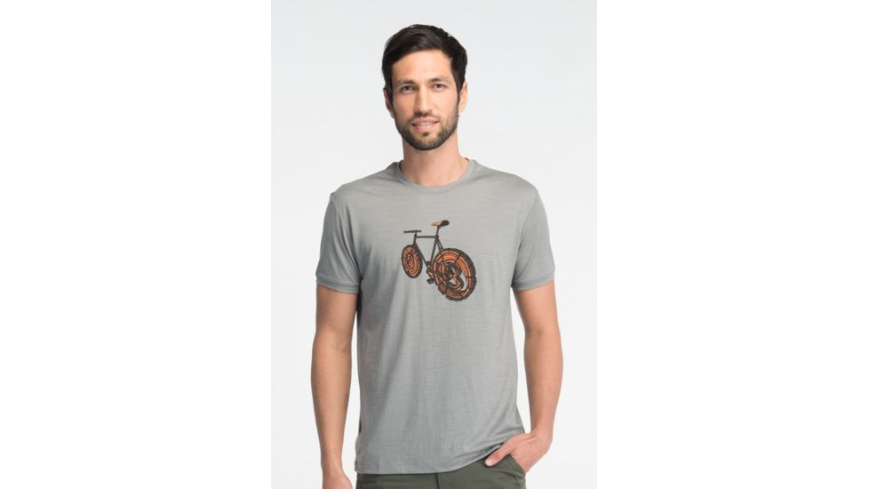 Icebreaker Tech T Lite Short Sleeve Logbike Clearance - Men's-Fossil-Large