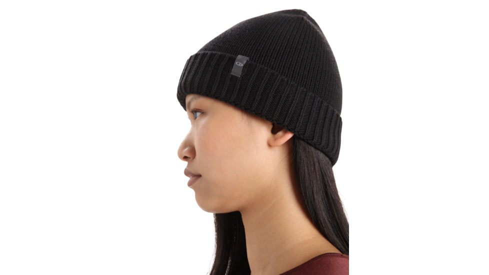 Icebreaker Vela Cuff Beanie, Black, One Size, IB105237001OS