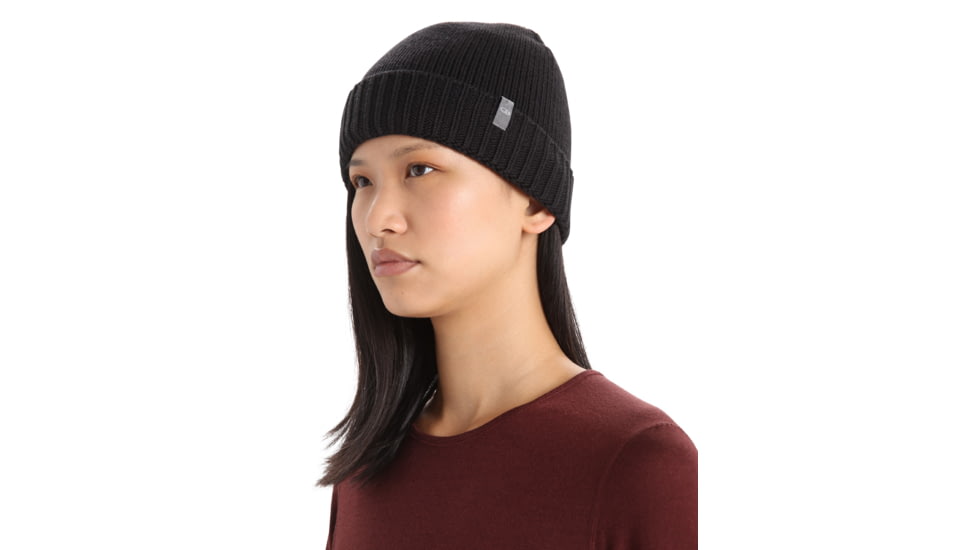 Icebreaker Vela Cuff Beanie, Black, One Size, IB105237001OS