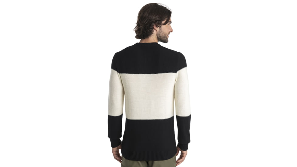 Icebreaker Waypoint Crewe Sweater - Mens, Black/Undyed, Extra Large, IB104328888XL
