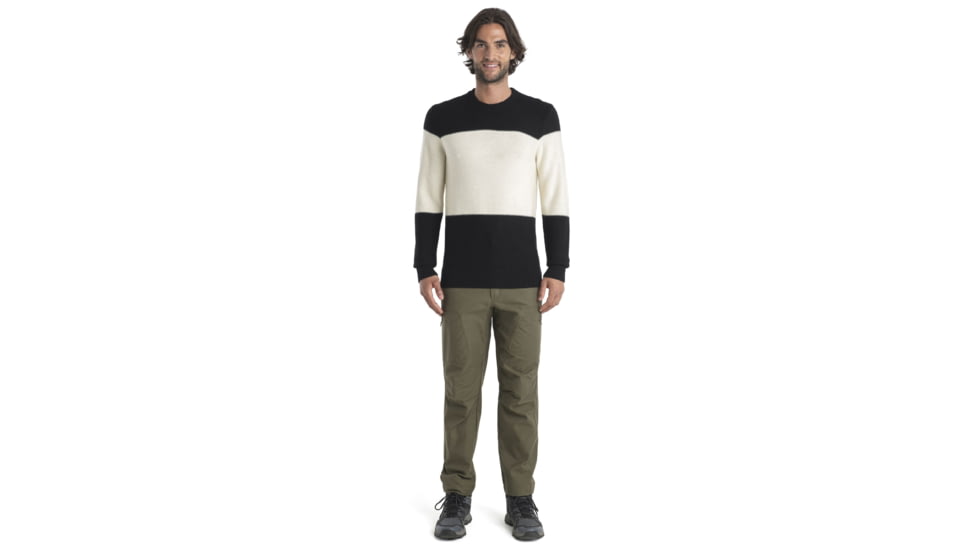 Icebreaker Waypoint Crewe Sweater - Mens, Black/Undyed, Extra Large, IB104328888XL