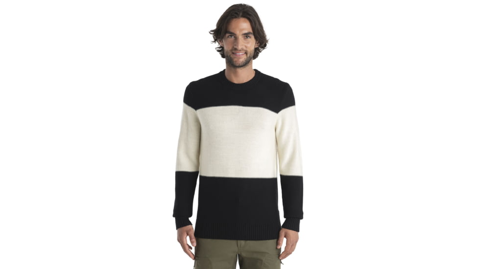 Icebreaker Waypoint Crewe Sweater - Men's, Black/Undyed, Extra Large, IB104328888XL