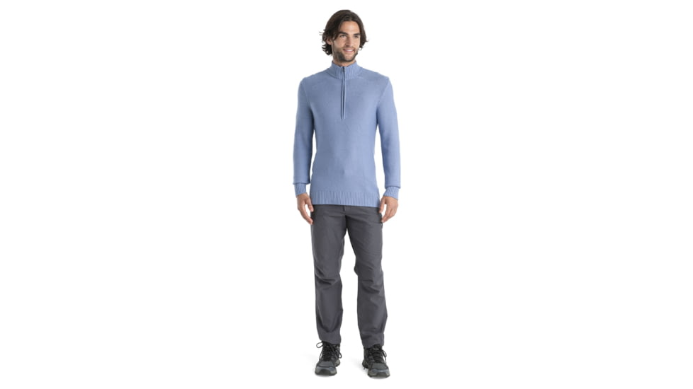 Icebreaker Waypoint Long Sleeve Half Zip Top - Mens, Kyanite, Large, IB104901885L