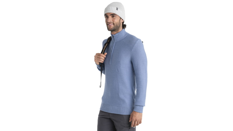 Icebreaker Waypoint Long Sleeve Half Zip Top - Mens, Kyanite, Large, IB104901885L