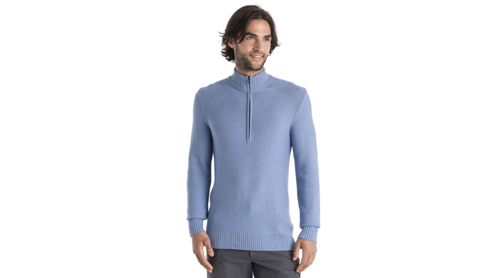 Icebreaker Waypoint Long Sleeve Half Zip Top - Men's, Kyanite, Large, IB104901885L