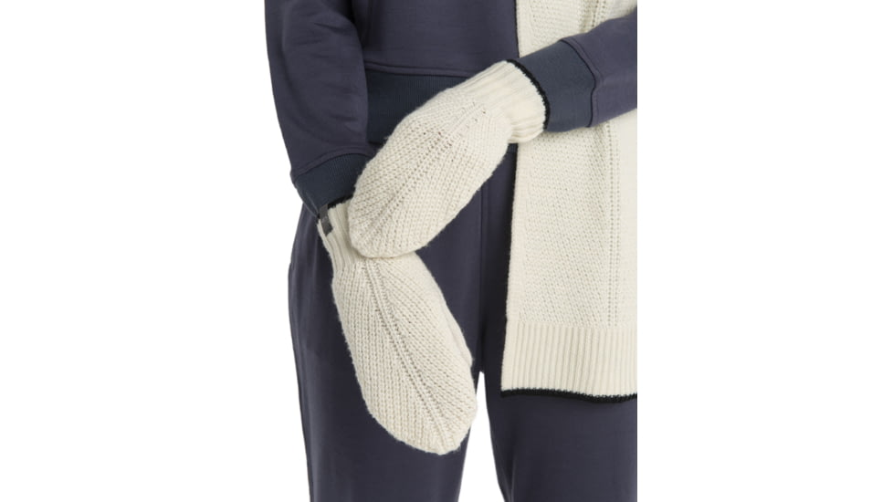 Icebreaker Waypoint Mittens, Undyed/Black, Small, IB104830936S