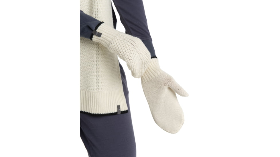 Icebreaker Waypoint Mittens, Undyed/Black, Small, IB104830936S