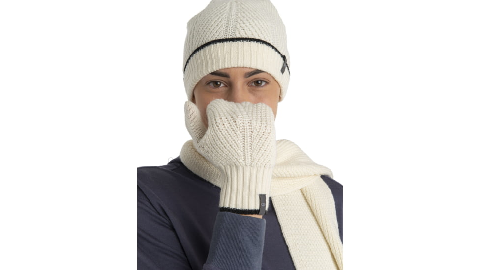 Icebreaker Waypoint Mittens, Undyed/Black, Small, IB104830936S