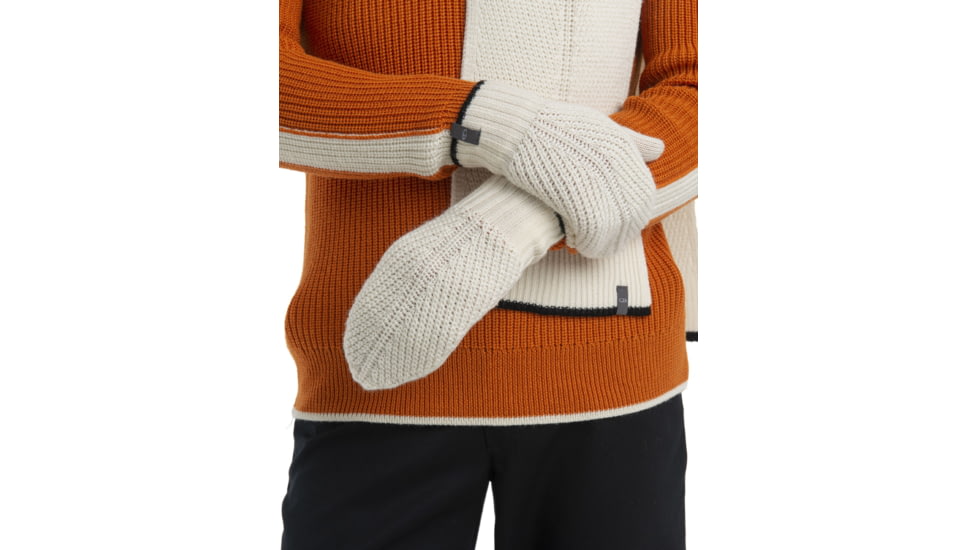 Icebreaker Waypoint Mittens, Undyed/Black, Small, IB104830936S