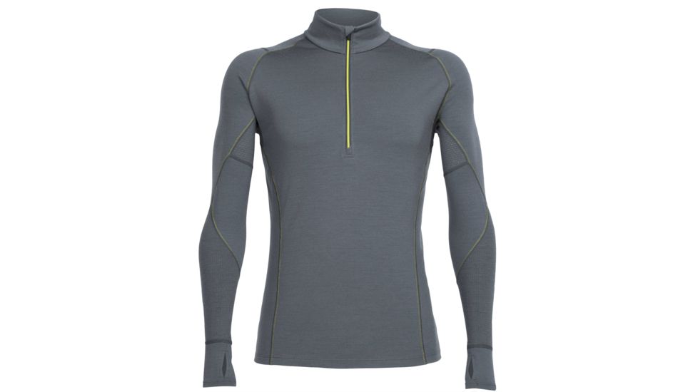 Icebreaker Winter Zone Long Sleeve Half Zip - Men's-Monsoon/Cactus-Small