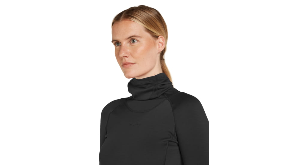 Icebreaker Women 300 MerinoFine Polar LS Roll Neck, Black, M, IB0A5755001M