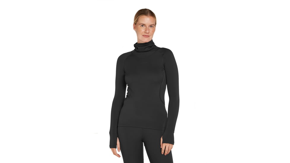 Icebreaker Women 300 MerinoFine Polar LS Roll Neck, Black, M, IB0A5755001M