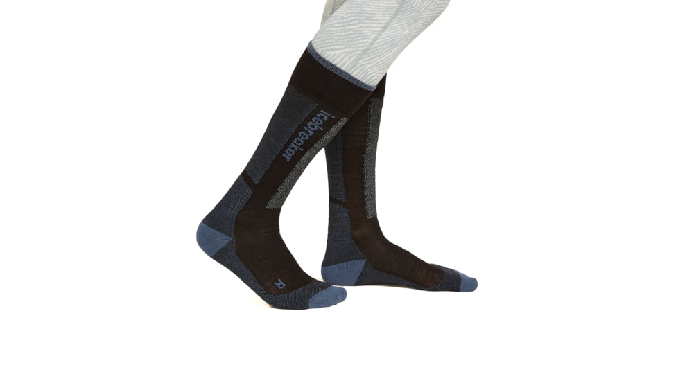 Icebreaker Women Merino Ski+ Light OTC, Black/Dawn/Graphite, M, IB0A573L03QM