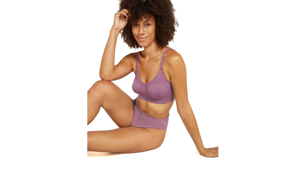 Icebreaker Women Queens Clasp Bra, Deco, S, IB0A59HR02VS