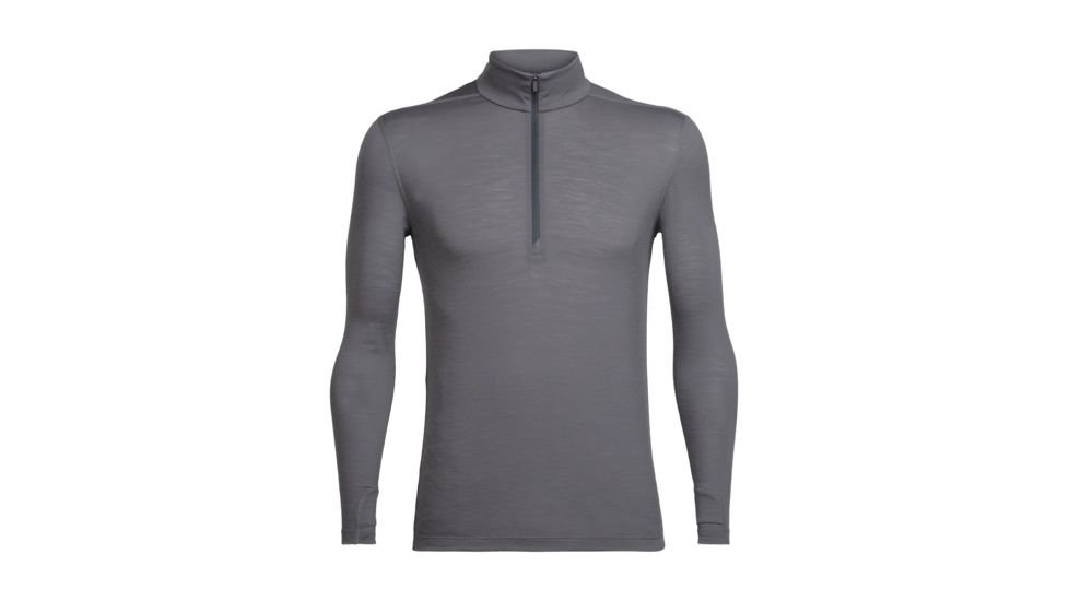 Icebreaker Zeal Long Sleeve Half Zip, Metal/Monsoon, M, 104120001M
