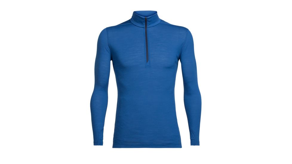 Icebreaker Zeal Long Sleeve Half Zip, Sea Blue/Midnight Navy, 3XL, 104120401XXXL