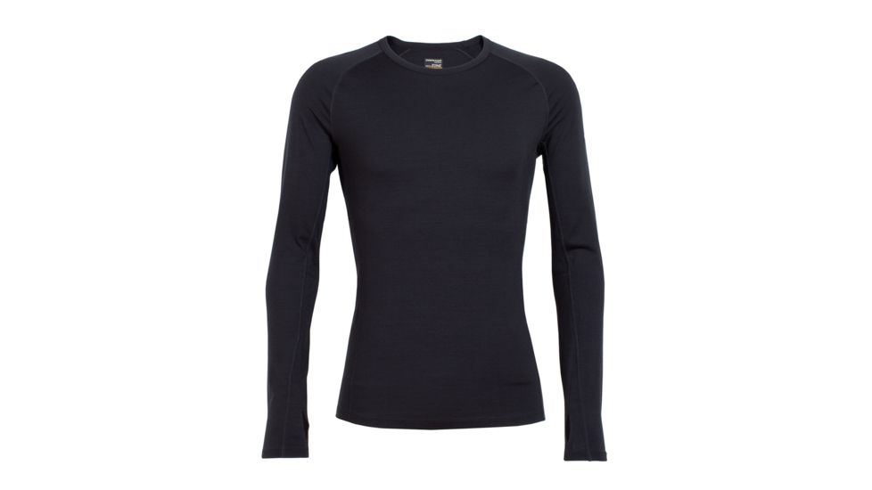 Icebreaker Zone Long Sleeve Crewe, Black/Monsoon, XL, 102644001XL