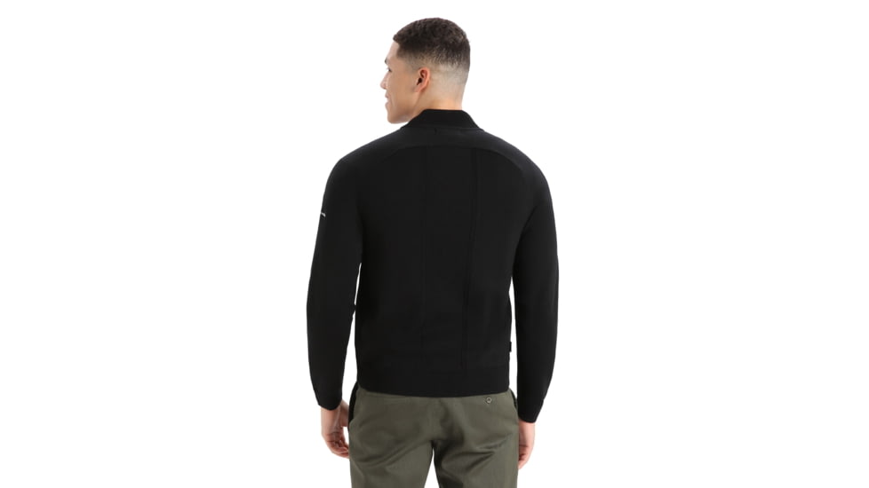 Icebreaker ZoneKnit Insulated Knit Bomber - Mens, Black, Medium, IB0A56JQ001M