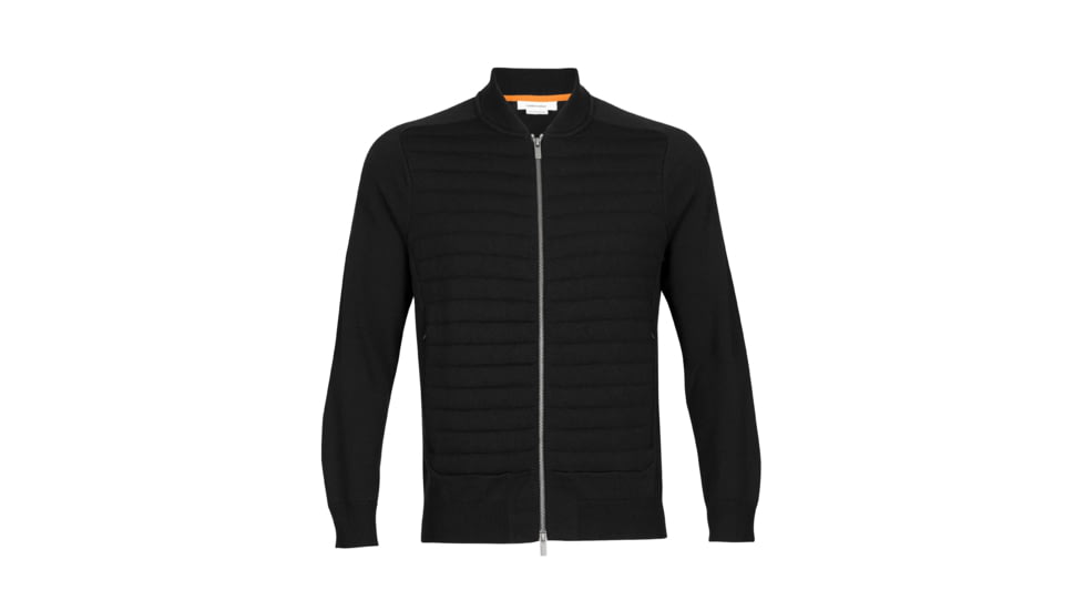 Icebreaker ZoneKnit Insulated Knit Bomber - Mens, Black, Medium, IB0A56JQ001M