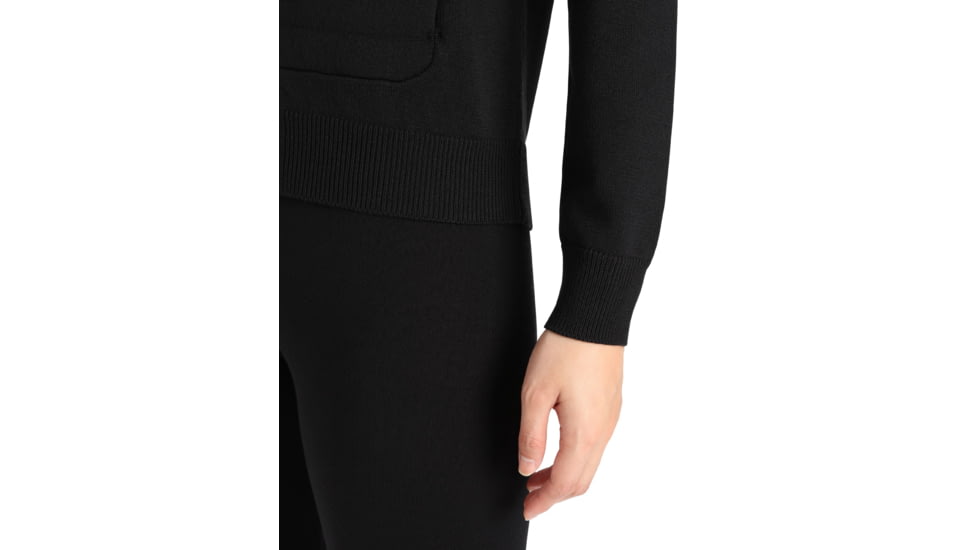 Icebreaker ZoneKnit Insulated Knit Bomber - Womens, Black, Small, IB0A56JP001S