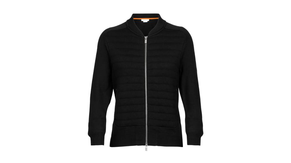 Icebreaker ZoneKnit Insulated Knit Bomber - Womens, Black, Small, IB0A56JP001S