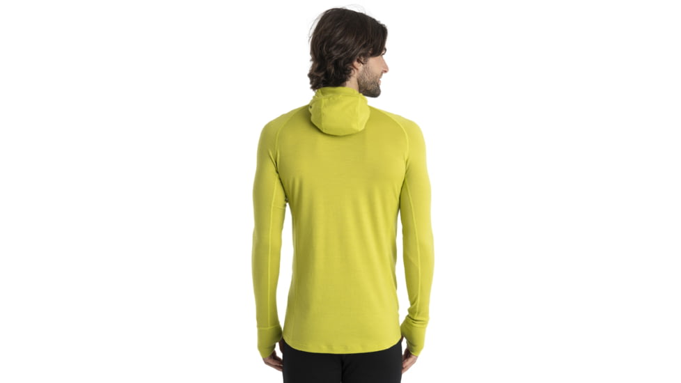 Icebreaker ZoneKnit Insulated Long Sleeve Thermal Hoodie - Mens, Bio Lime, Large, IB0A56GR864L