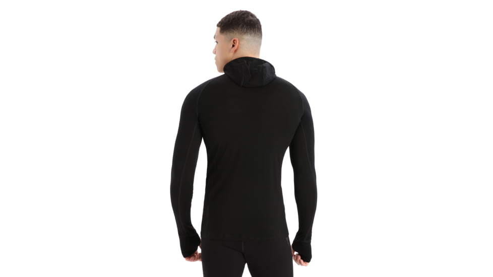 Icebreaker ZoneKnit Insulated Long Sleeve Thermal Hoodie - Mens, Black, Small, IB0A56GR001S