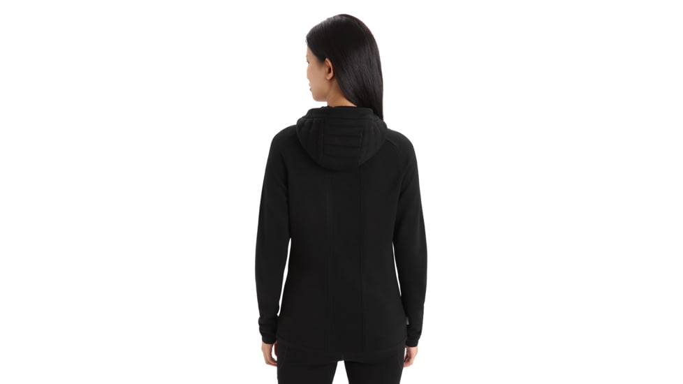 Icebreaker ZoneKnit Insulated Long Sleeve Zip Hoodie - Womens, Black, Small, IB0A59HG001S