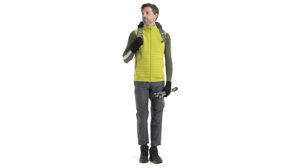 Icebreaker ZoneKnit Insulated Vest - Men's, Bio Lime, Medium, IB0A56FB864M