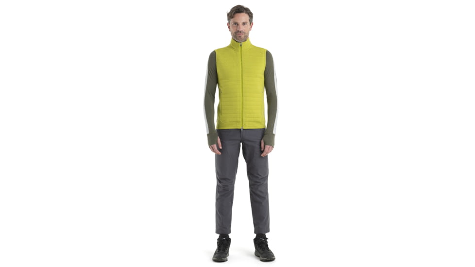 Icebreaker ZoneKnit Insulated Vest - Mens, Bio Lime, Medium, IB0A56FB864M