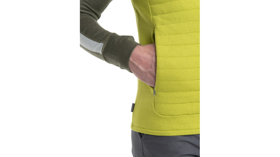 Icebreaker ZoneKnit Insulated Vest - Mens, Bio Lime, Medium, IB0A56FB864M
