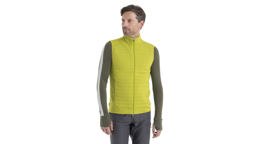 Icebreaker ZoneKnit Insulated Vest - Mens, Bio Lime, Medium, IB0A56FB864M