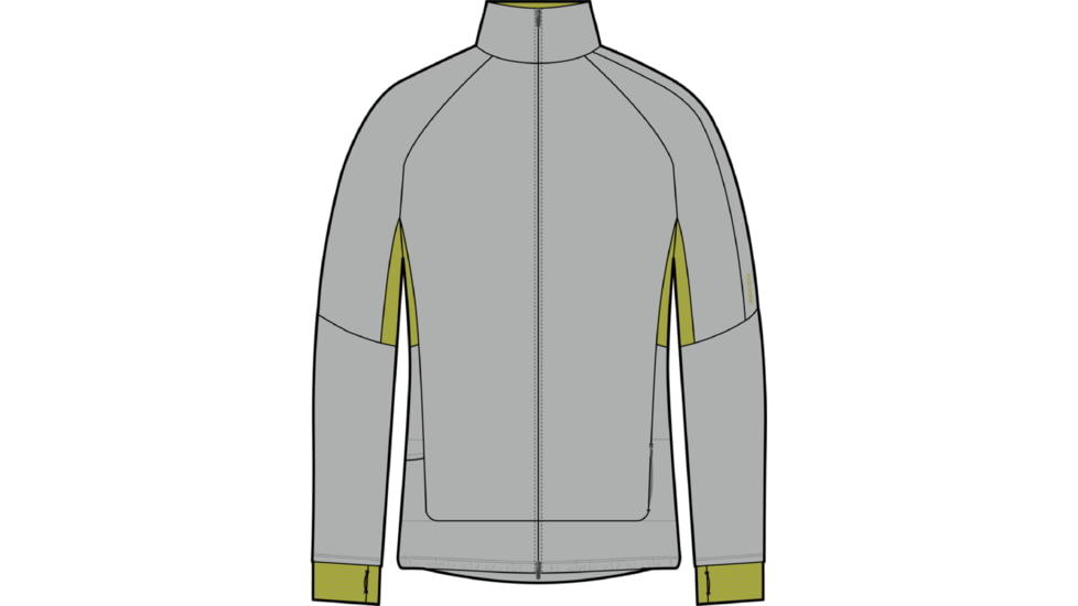 Icebreaker ZoneKnit Long Sleeve Zip Top - Men's, Ether/Bio Lime/Cb, 2XL, IB0A56IX870XXL