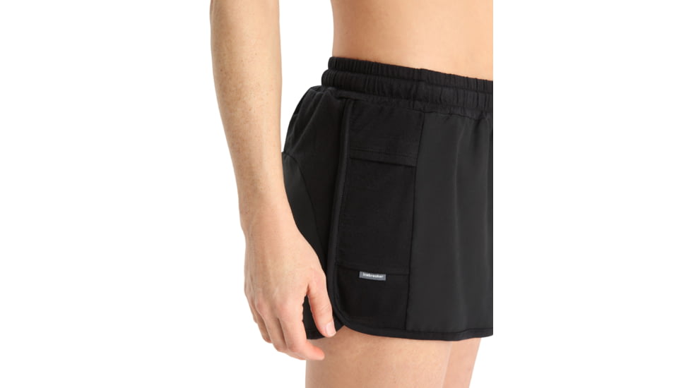 Icebreaker ZoneKnit Merino 3in Shorts Mens, Black, Medium, IB0A56KW001M