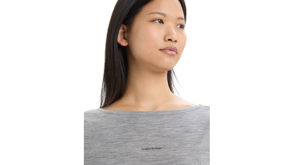 Icebreaker ZoneKnit Short Sleeve Scoop Back T-Shirt - Womens, Metro Heather, Extra Large, IB0A56OV016XL