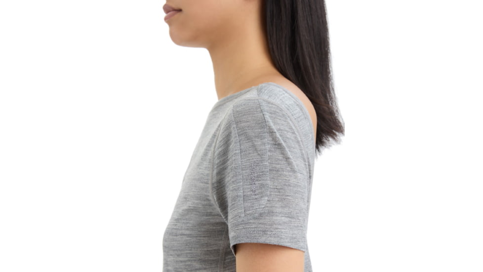 Icebreaker ZoneKnit Short Sleeve Scoop Back T-Shirt - Womens, Metro Heather, Extra Large, IB0A56OV016XL