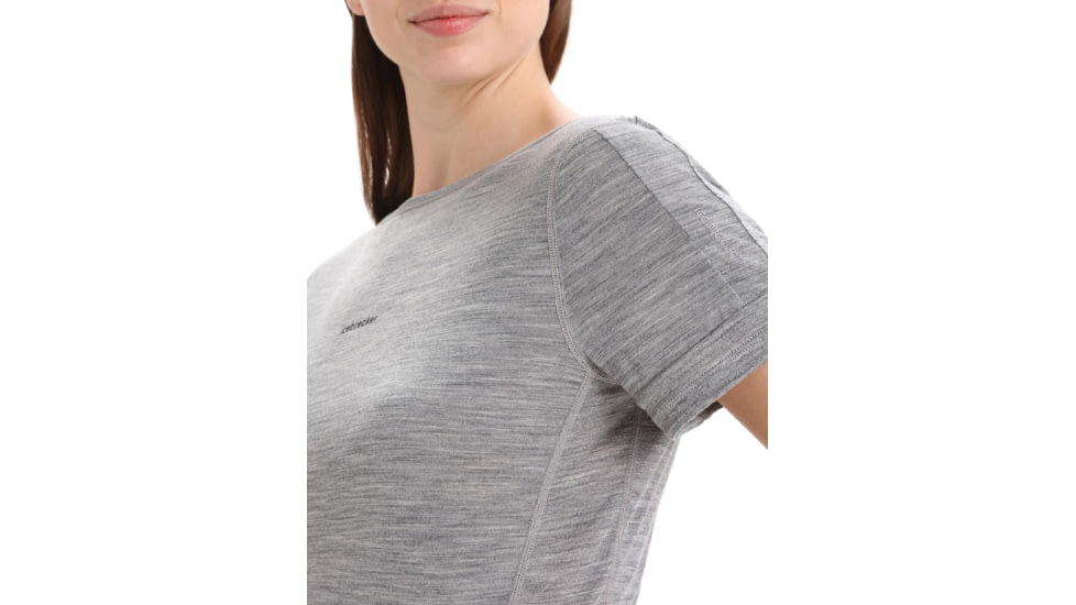 Icebreaker ZoneKnit Short Sleeve Scoop Back T-Shirt - Womens, Metro Heather, Extra Large, IB0A56OV016XL
