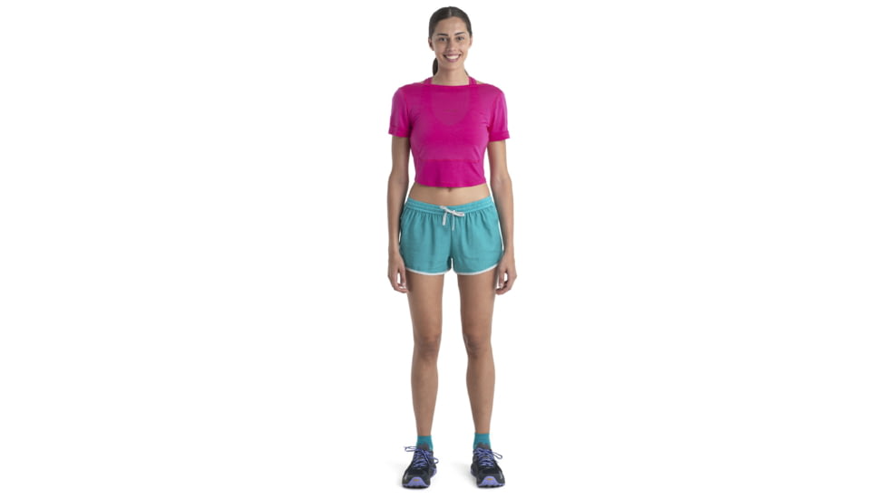 Icebreaker ZoneKnit Short Sleeve Scoop Back T-Shirt - Womens, Tempo, Extra Small, IB0A56OV854XS