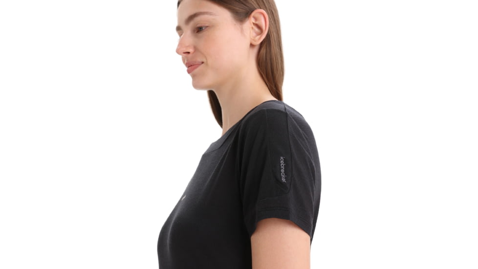 Icebreaker ZoneKnit Short Sleeve T-Shirt - Womens, Black, Large, IB0A56OU001L