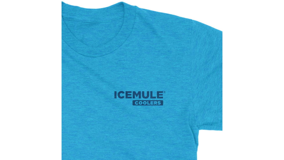 IceMule Coolers Hang Loose Tee - Mens, Turquoise shirt with Navy ink, 3557911691357