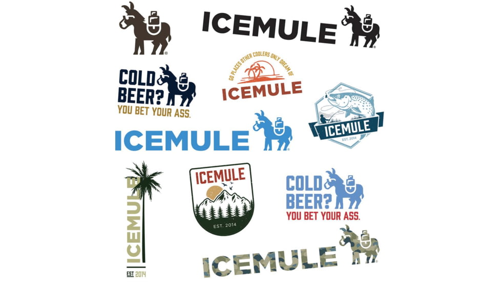IceMule Coolers Sticker Pack, 10 Per Pack, 7190664970405