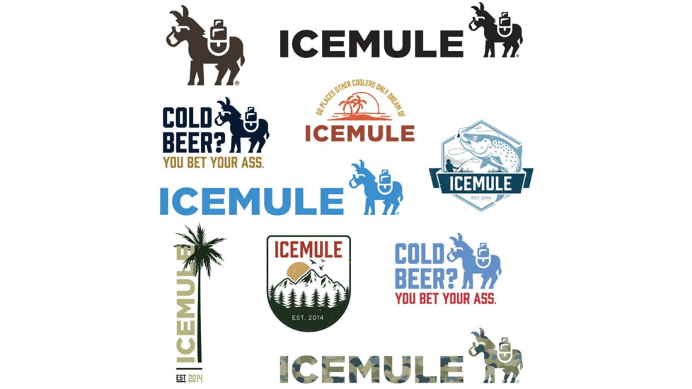IceMule Coolers Sticker Pack, 10 Per Pack, 7190664970405
