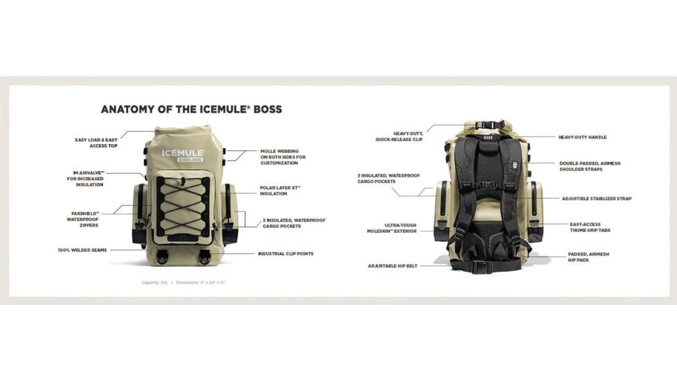 IceMule Coolers The Boss Cooler, 30 Liters, Sand