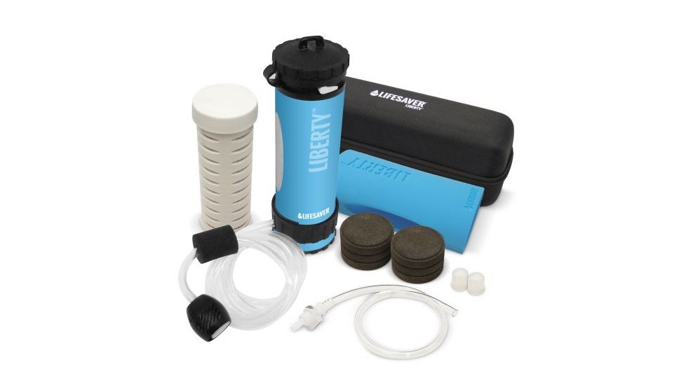 Icon LifeSaver Liberty bottle 2000UF Advanced Pack, Blue, 7.5x 3.78x 13.11in LB-LI-AP-BL