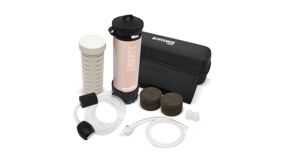 Icon LifeSaver Liberty bottle 2000UF Advanced Pack, Rose Gold, 7.5x 3.78x 13.11in LB-LI-AP-RG