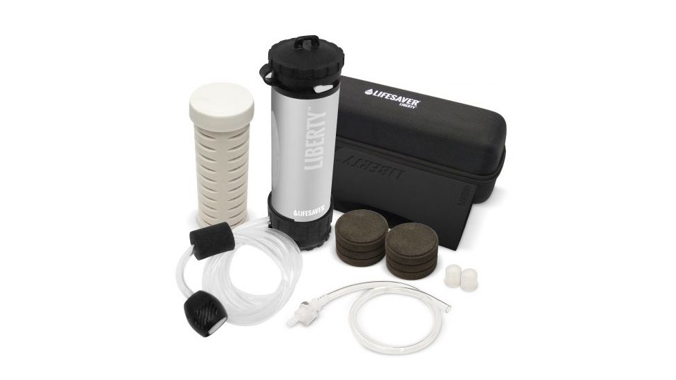 Icon LifeSaver Liberty bottle 2000UF Advanced Pack, Silver, 7.5x 3.78x 13.11in LB-LI-AP-SI