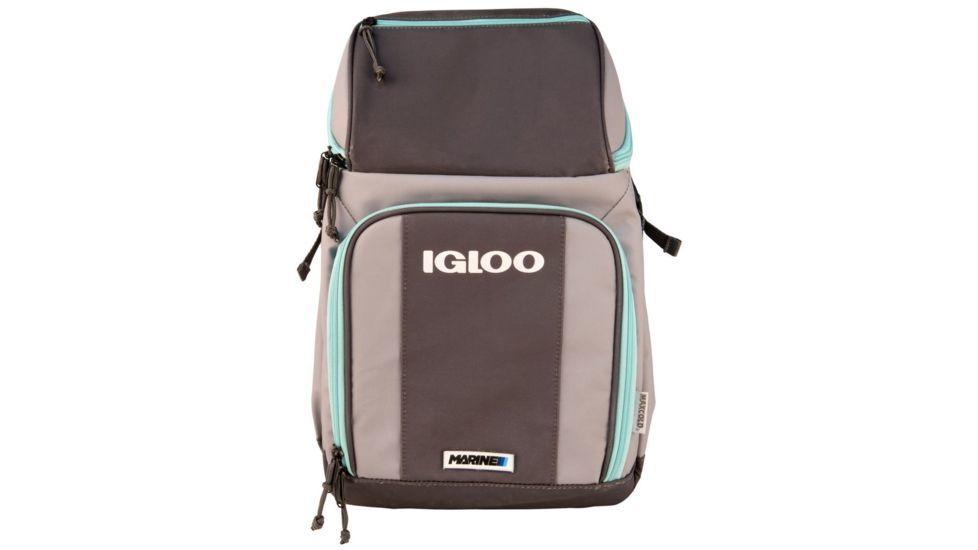 Igloo Marine Ultra Cooler Bag Backpack, 36-Can, Gray/Seafoam, 00062897