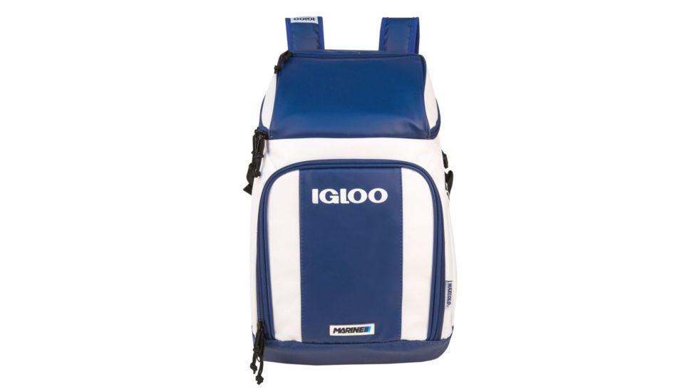 Igloo Marine Ultra Cooler Bag Backpack, 36-Can, White/Navy, 00062913